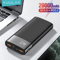 KUULAA Power Bank 20000 mAh QC PD 3.0 PoverBank szybkie ładowanie PowerBank 20000 mAh USB zewnętrzna ładowarka do Xiaomi Mi 10 9 1